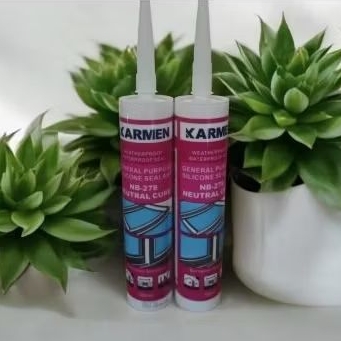 Sealant Netral/Lem Alumunium/Lem Kaca Netral/Silicone Sealant Neutral/KARMEN Neutral 300 ml/Lem Kaca