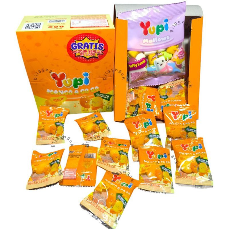 

Baru yupi mango a go go 1 box isi 24 yupi mangga peel it
