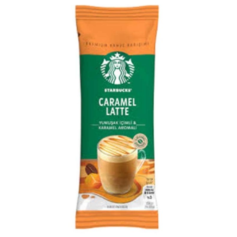 

Starbucks kopi instan rasa caramel latte 23 gram kemasan bubuk sachet HARGA PER-1 PCS