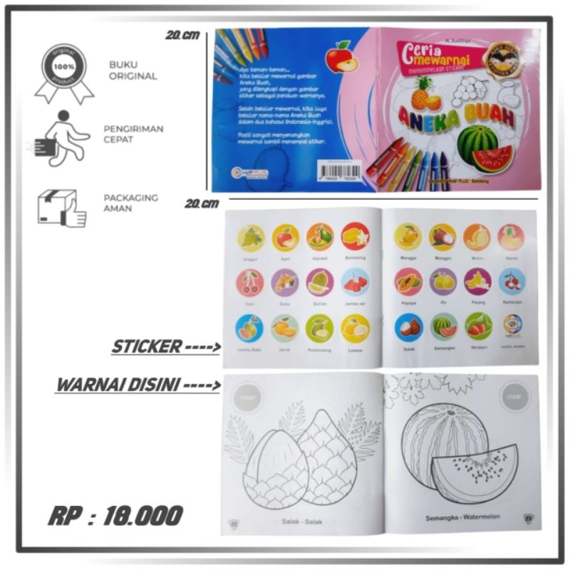 

Buku Mewarnai Anak Seri Buah-Buahan