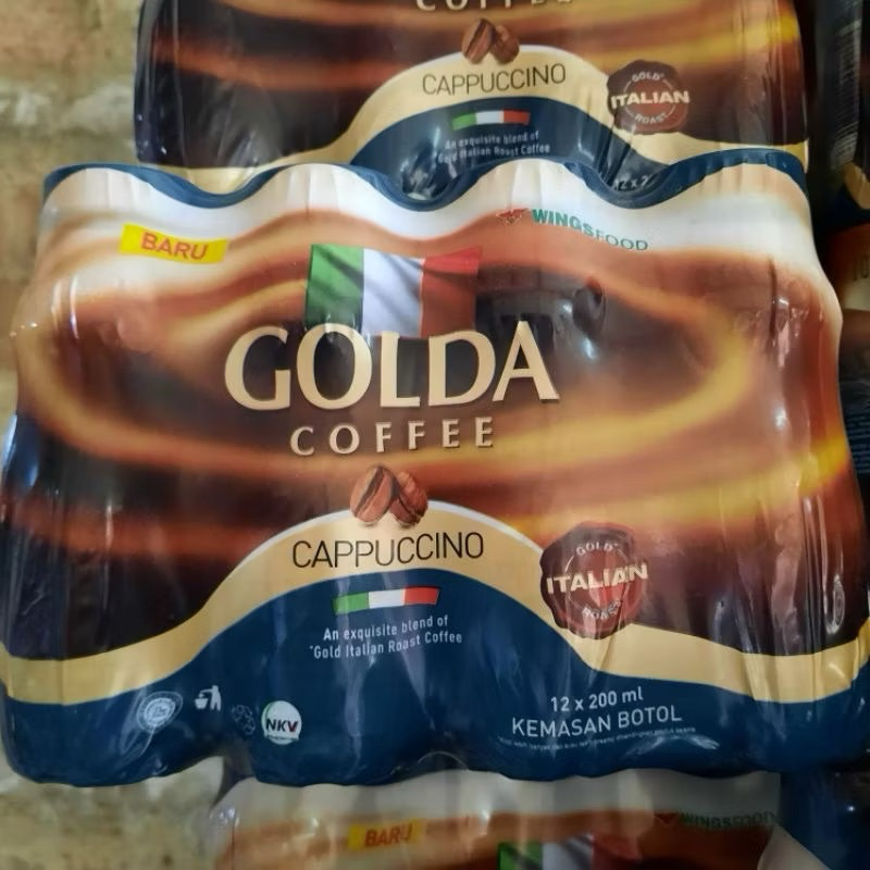 

TERUMRAH !! GOLDA COFFEE CAPUCCINO 1 KRAT ISI 200ML x 12BOTOL