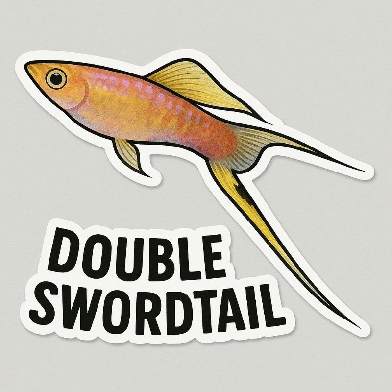 (LANGSUNG DI-KIRIM) Aksesoris Akuarium Blonde Vienna Double Swordtail
