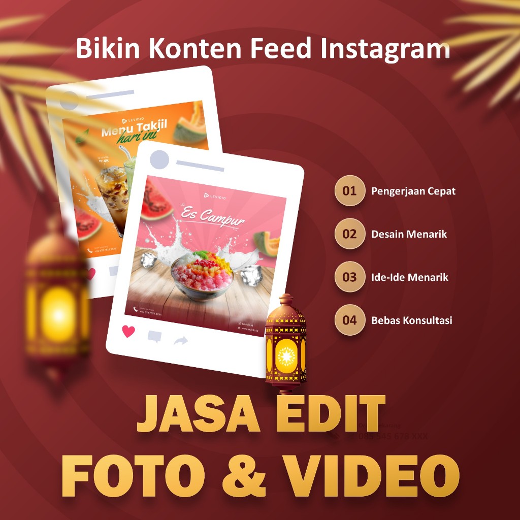 Jasa Edit Foto dan Video Iklan Produk Promo Feed Story Instagram Tiktok Ukuran Size Terbaru 2025