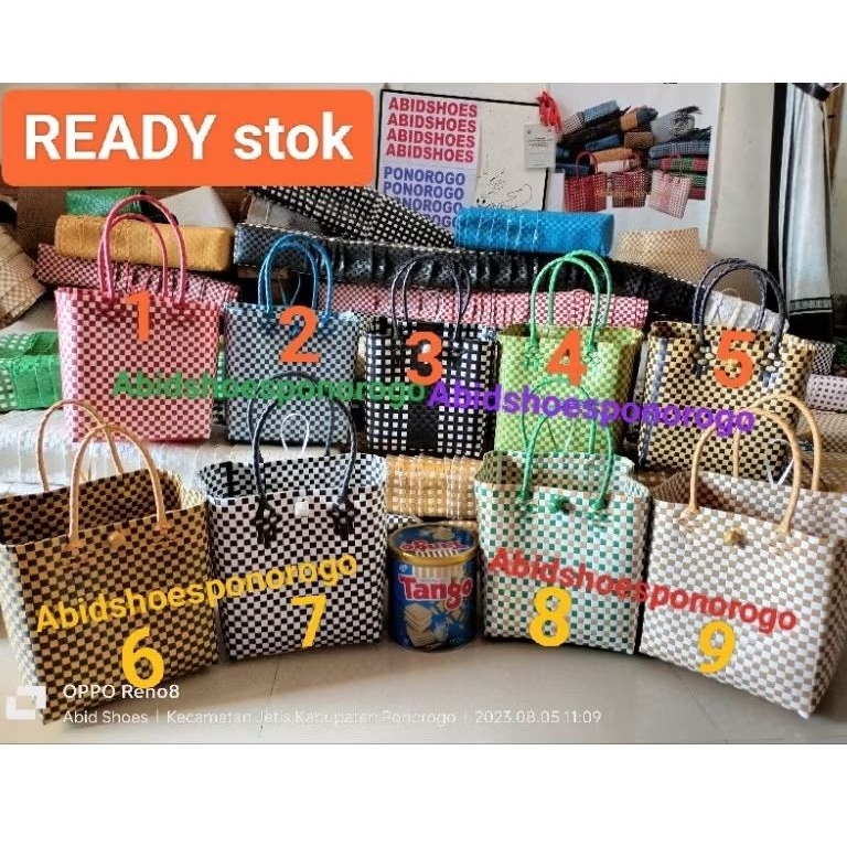 Tas anyaman besek kotak | tas tempat kotak nasi | tas hajatan grosir murah | READY
