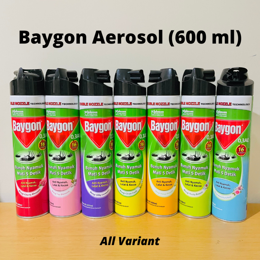 Baygon Aerosol Semprot (600 ML) | Baygon Anti Nyamuk