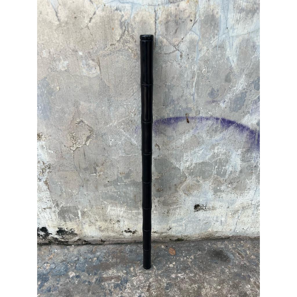 Tongkat Toya Kayu Galih Kelor Hitam Model Bambu 80 cm