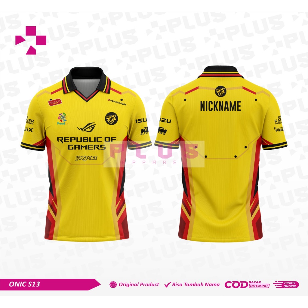 Plus_Jersey Onic esport terbaru free nama Jersey onic fnatic 2025 premium