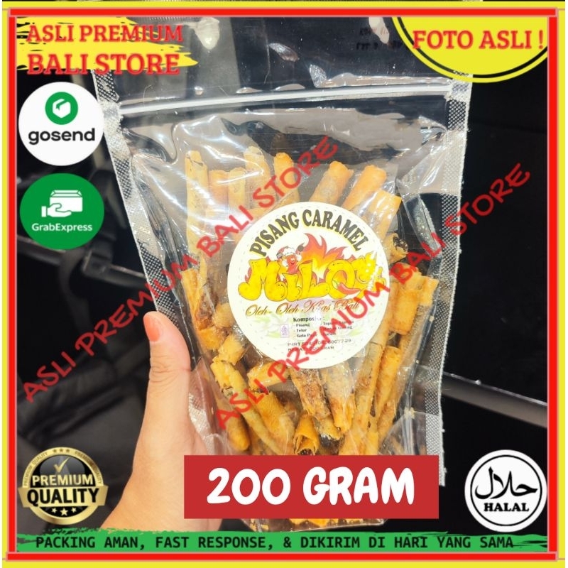

OLEH OLEH MAKANAN CEMILAN CAMILAN SNACK KULINER KHAS ASLI ORI ORIGINAL BALI KERIPIK PISANG CARAMEL KARAMEL 200 GRAM GR