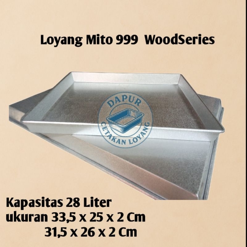 loyang kue oven listrik tray Mito mo Wood series 999 - 777 anti lengket