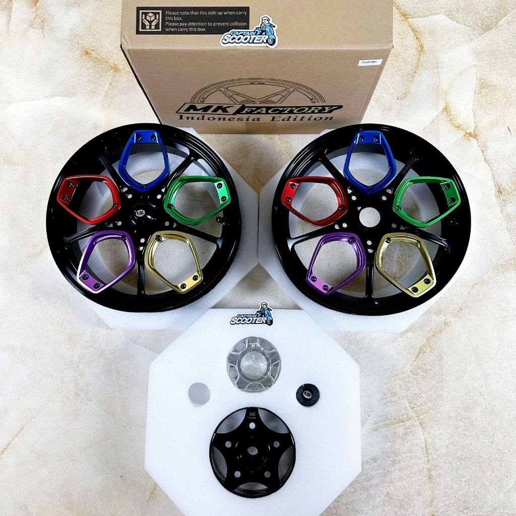 Rims Velg MK FACTORY Black Rainbow Vespa Sprint Primavera GTS LX S Ring12