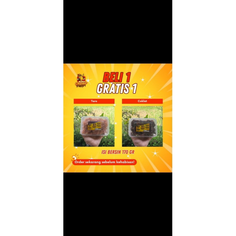 

BANA CHAMP Kripik Pisang Kepok asli lumer bikin nagihh