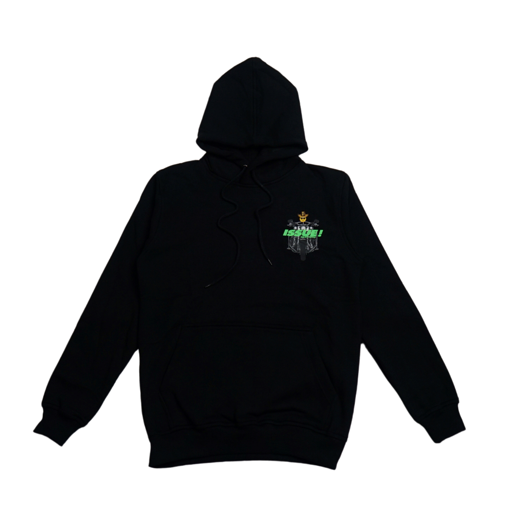 ISSUE CLOTHING - GAMMARANA - SWEATER HOODIE PULLOVER - BLACK