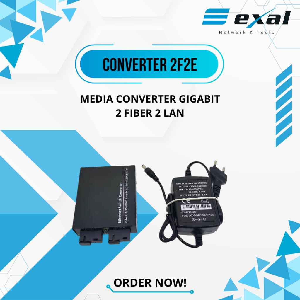 Media Converter 2 fo 2 lan gigabit