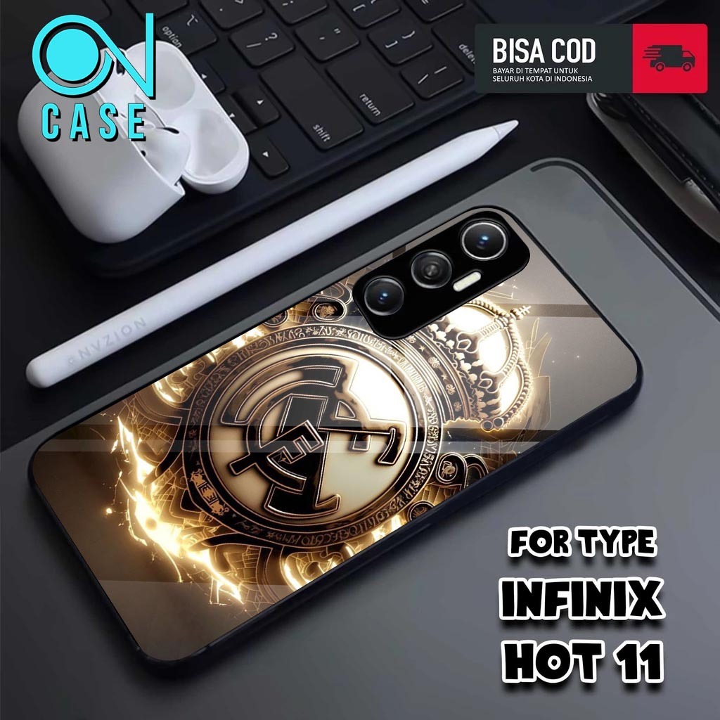 Case INFINIX HOT 11 - Casing INFINIX HOT 11 - MOTIF Real Madrid - Hardcase Premium Glossy - Casing -