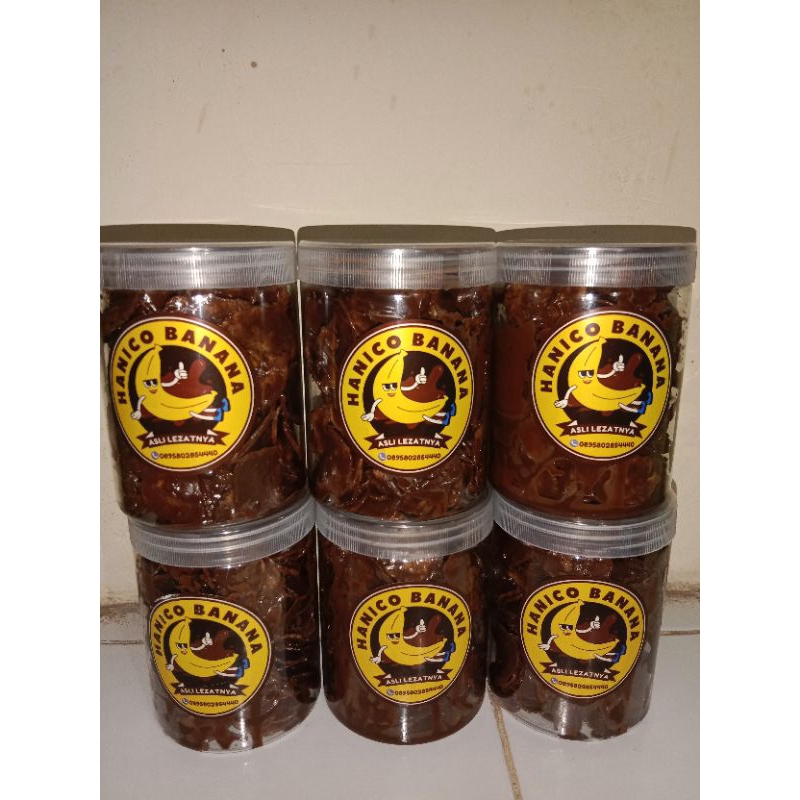 

keripik pisang coklat lumer hanico banana