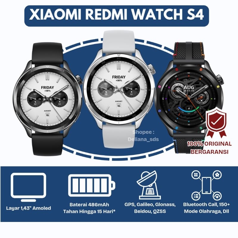 Xiaomi Watch S4 Garansi Resmi 1 Tahun Xiaomiwatch S4 Smartwatch Xiaomi Watch S4 Smart Watch Xiaomi W