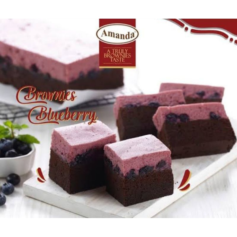 Brownies Amanda Blueberry | Cake Brownies | Brownies Kukus | Oleh oleh Bandung  |  Kue Brownies