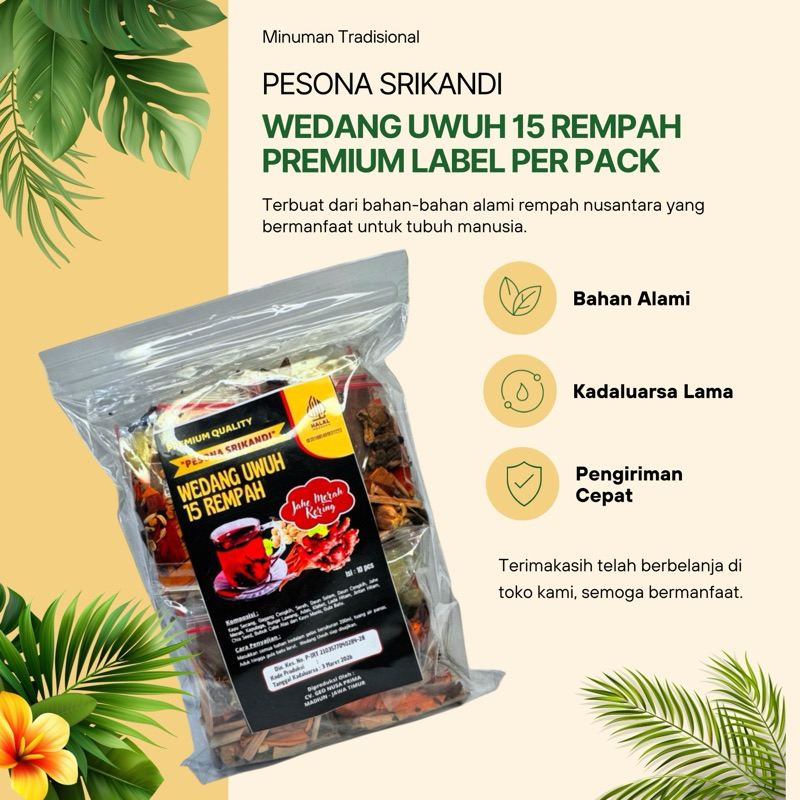 

Grosir Wedang Uwuh 15 Rempah Premium Label Per Pack