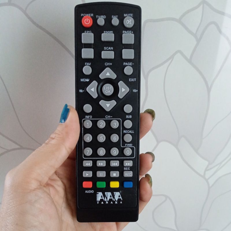 Remote AAA Tanaka  STB DVB-T2 Set Top Box tanpa setting langsung pakai