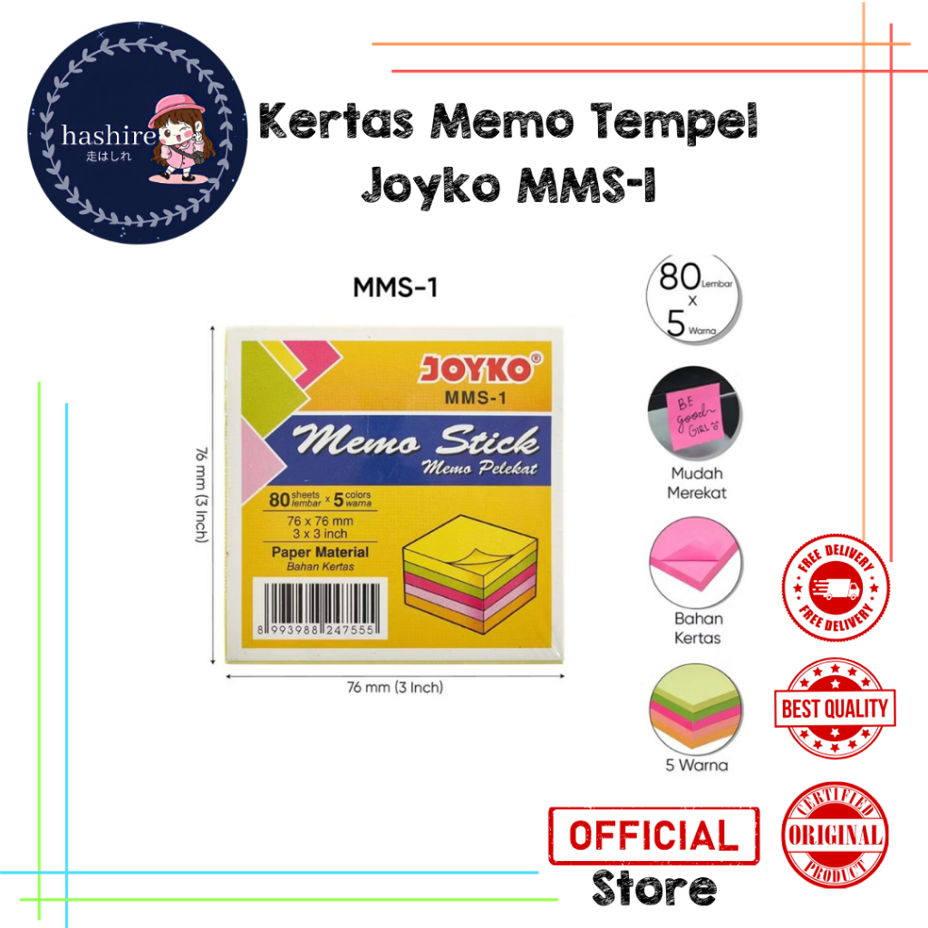 

Memo Stick Kertas Memo Tempel Sticky Joyko MMS-1