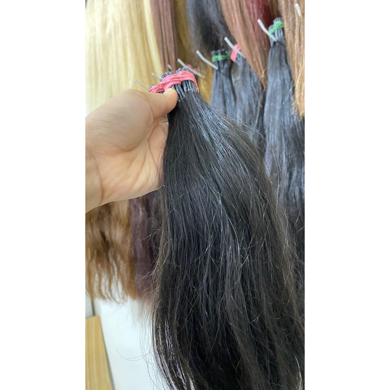 Ukuran 45cm Hair extention rambut sambung 100% rambut asli human hair