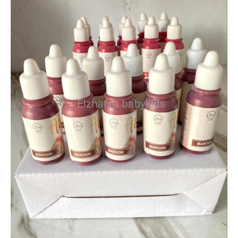 Inai kuku maron dan merah / Inai kuku halal /pewarna kuku
