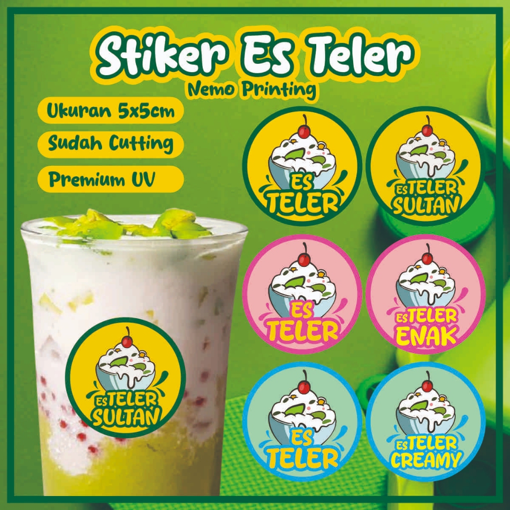 

Stiker Label Gelas Cup Wadah Es Teler Sultan Creamy Enak / Ready Stock - TL