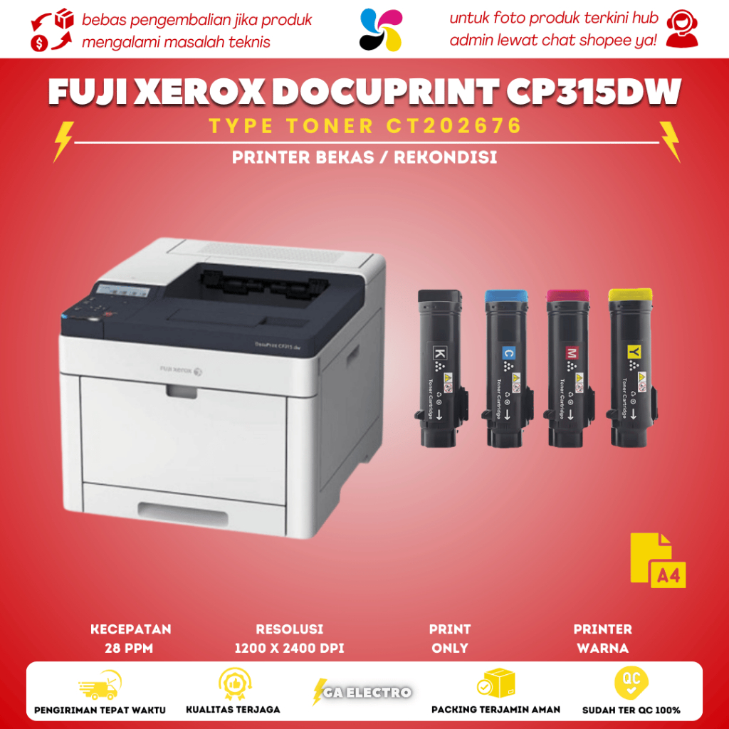 Printer Fujixerox Docuprint CP315 DW duplex wireless second
