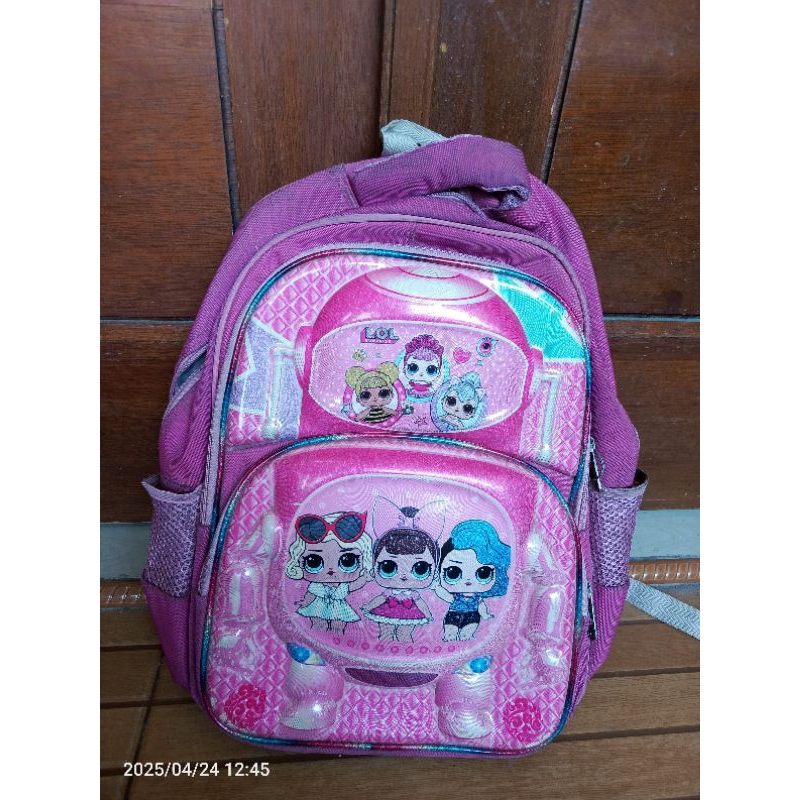 

Tas sekolah (bekas) anak SD karakter LOL pink imut lucu