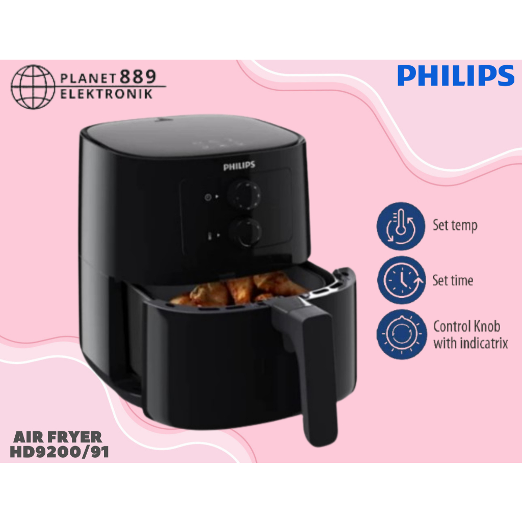 Air Fryer Philips HD9200/91 Low Watt 4.1L Alat Penggoreng Tanpa Minyak