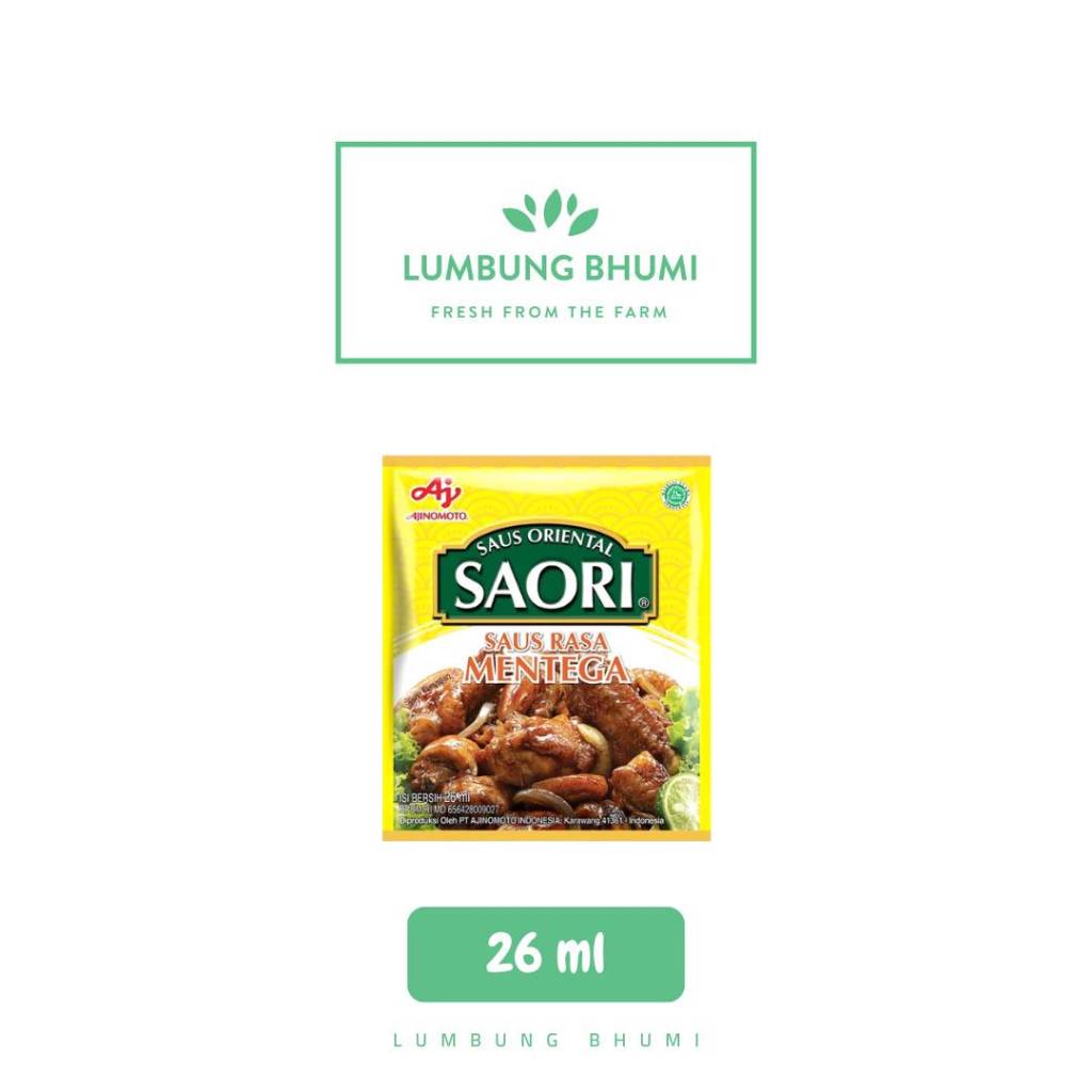 

SAORI Saus Rasa Mentega 26 ml 1 Pcs - Lumbung Bhumi