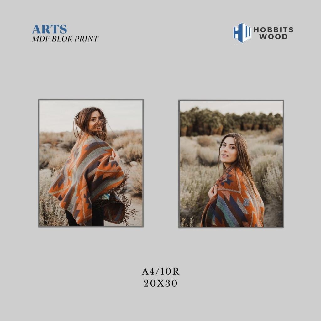PAKET CETAK 2 FOTO A4 / S 8R 20X30CM + Bingkai MDF , Cetak Foto besar , Cetak Foto Custom