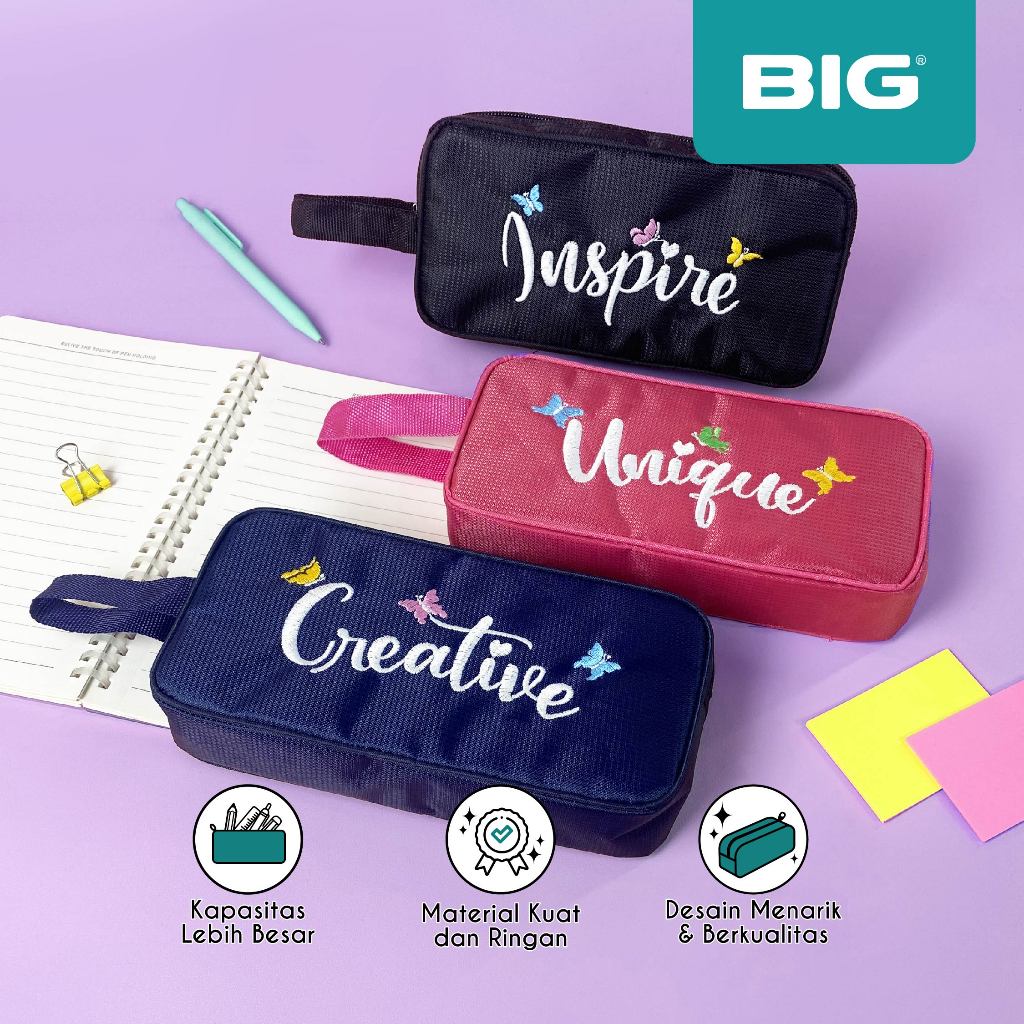 

BIG Tempat Pensil Kotak Pensil Tepak Pensil Pencil Case Model Unique PF-007