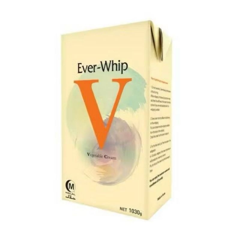 

EVER WHIP V Everwhip Krim Nabati Vanilla/ Non dairy whip cream , vegan whipped cream