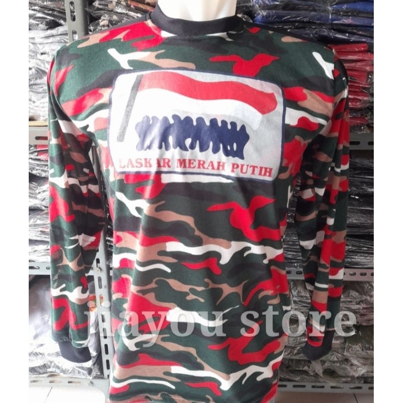 kaos loreng laskar merah putih