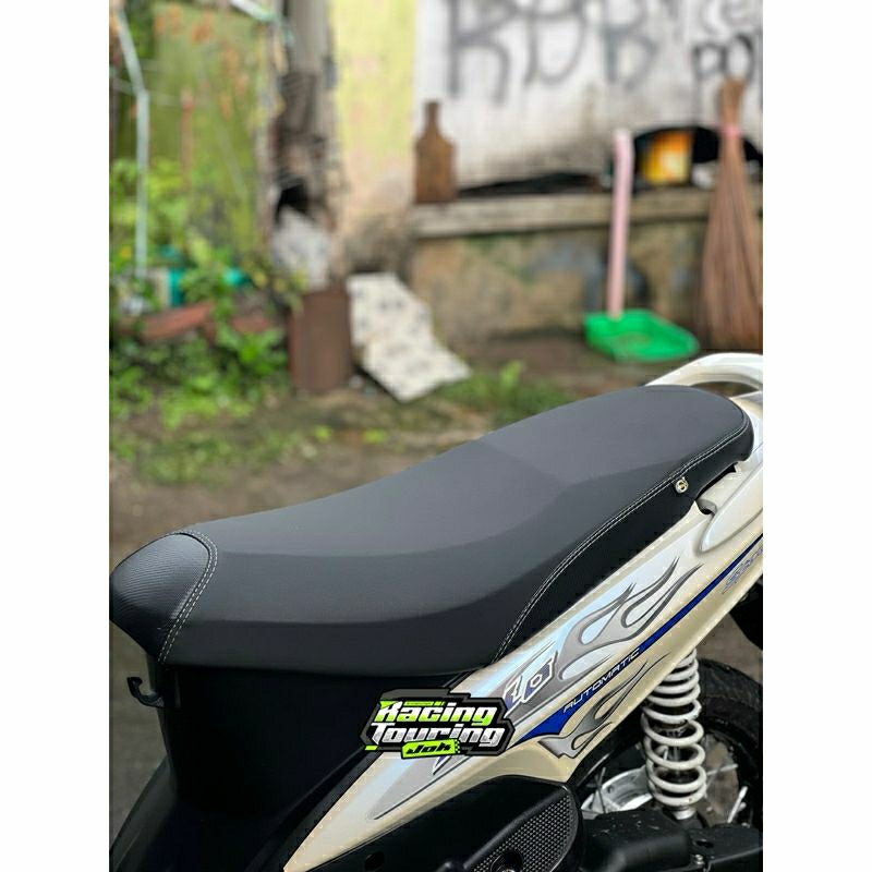 Jok custom mio sporty sasak samping _ Jok mio sporty kulit mbtech