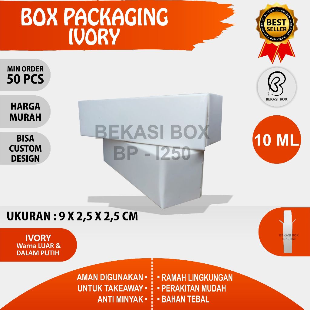 

Box Packaging Ivory Natural 9x2.5x2.5 cm