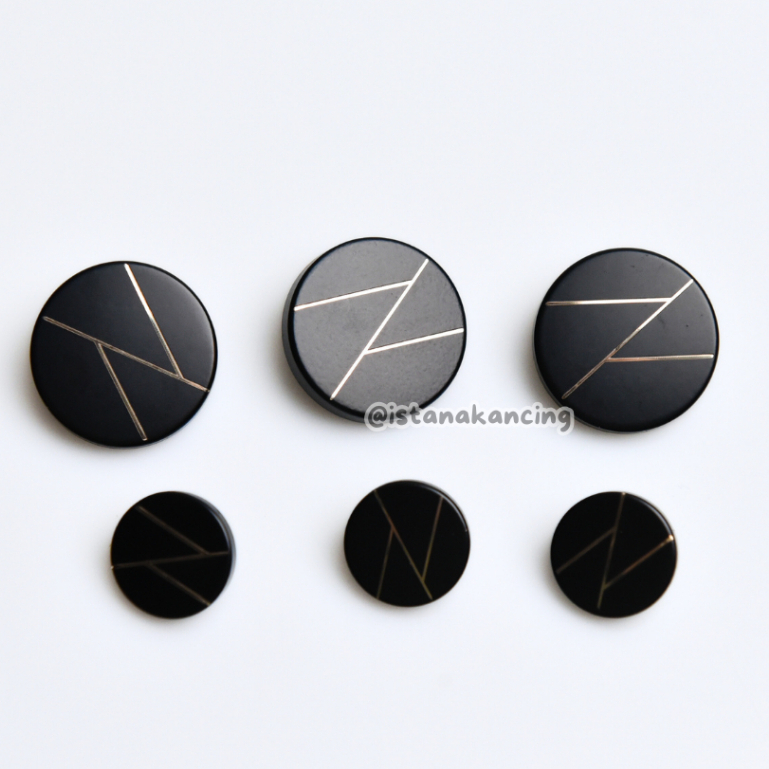 Kancing Baju Blazer Cantik Mewah Unik Kancing Jamur Othello Black Button | Istana Kancing