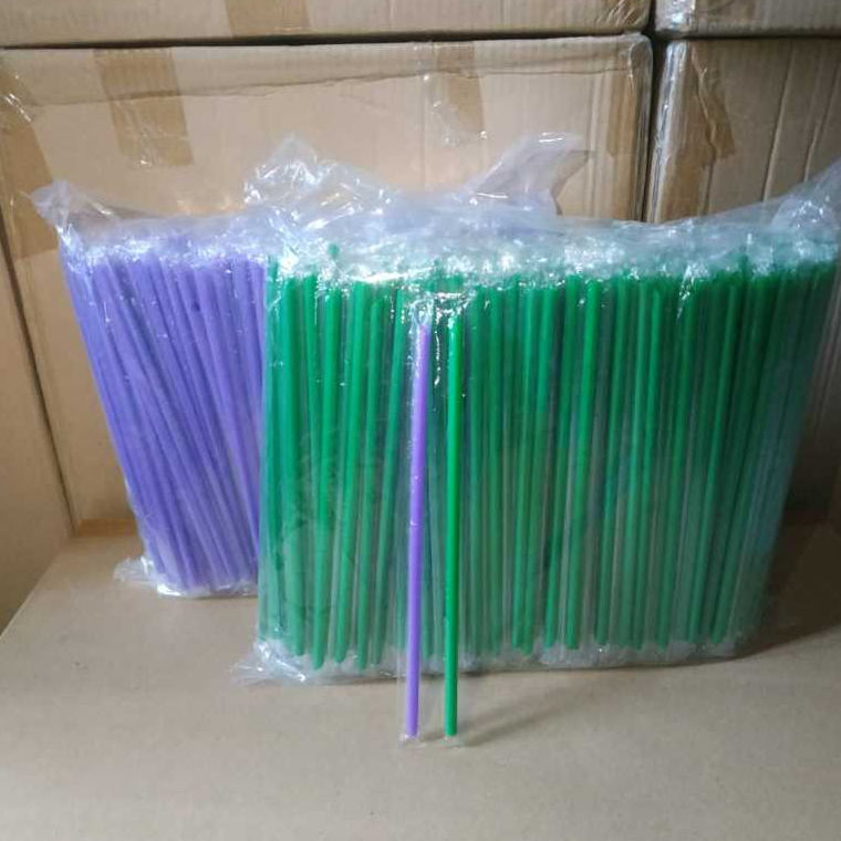 Sedotan Ungu dan Sedotan Hijau Steril 6mm x 20cm (500pcs) - Sedotan Warna / Sedotan Hygienis / Pipet