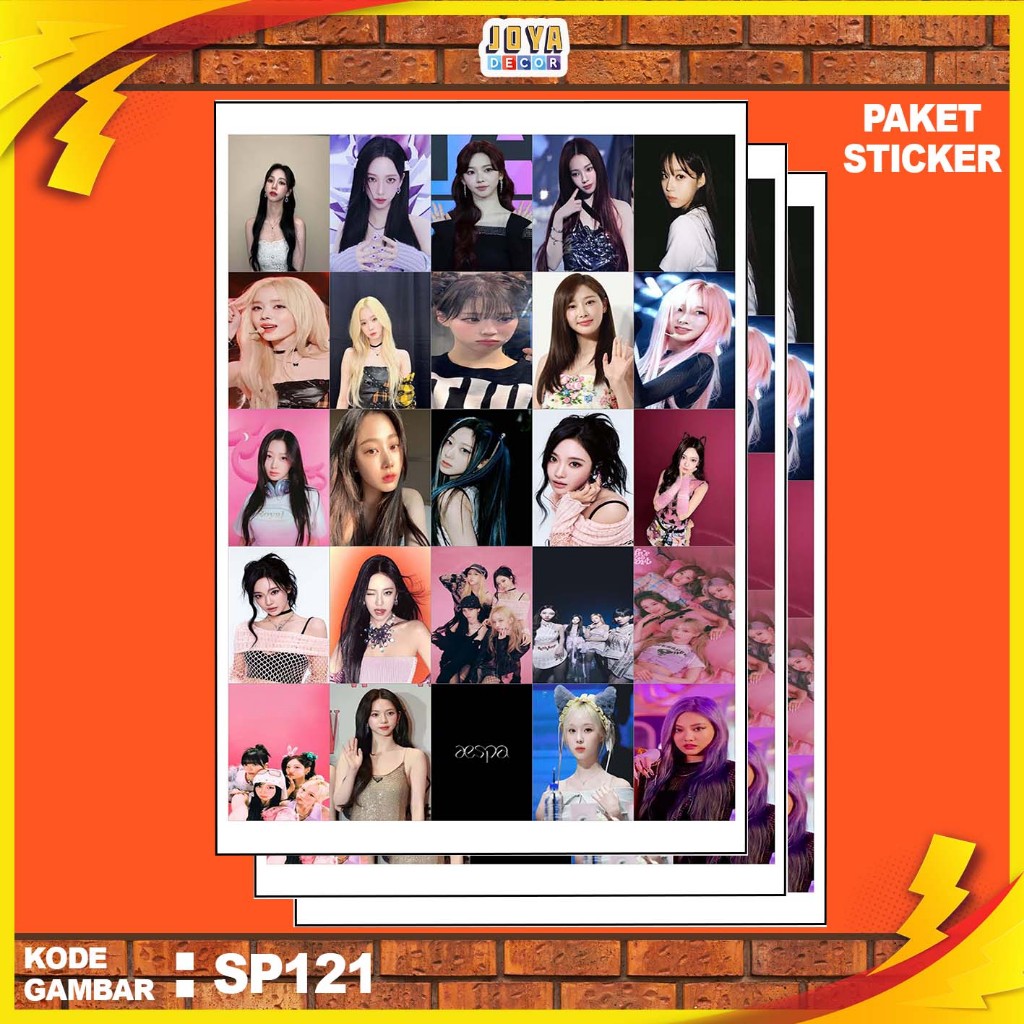 

GAMBAR STICKER AESPA / STIKER AESPA / PAKET STIKER AESPA PER 25 PCS / KODESP121