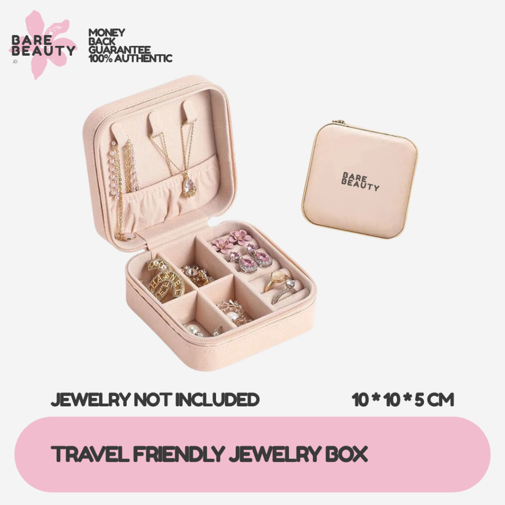 

BARE BEAUTY Travel Friendly Jewelry Box // kotak perhiasan kulit sintetis kecil