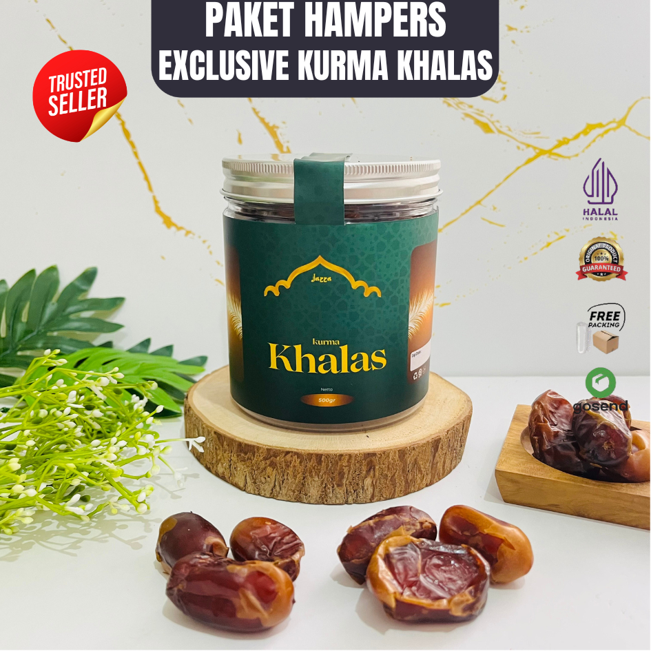 

Paket Hampers Toples Thinwall Tabung Premium Original 100% Khas Arab Kurma KHALAS Oleh-Oleh Haji dan Umroh