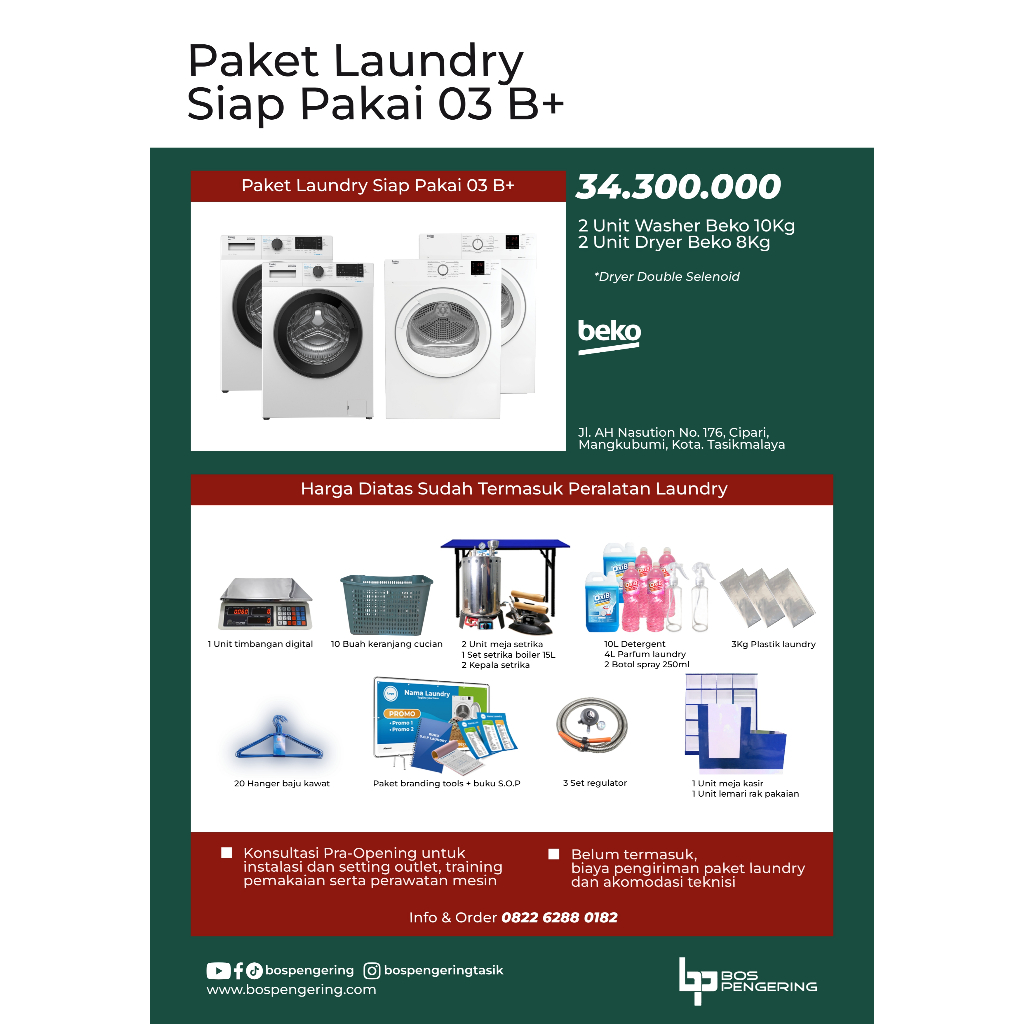 Paket Usaha Laundry Kiloan Paket Laundry Siap Pakai 03 B+ ONGKIR UNTUK KIRIM NOTA BUKAN KIRIM PAKET 