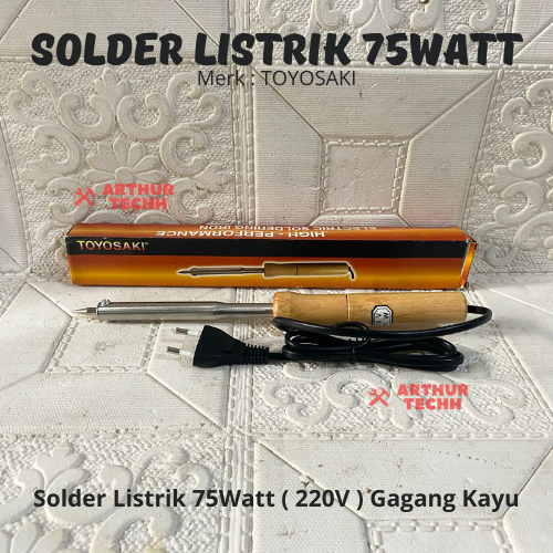 TOYOSAKI Solder Listrik 75Watt 60Watt 40Watt Solder Iron | Alat Solder Listrik Toyosaki 220V