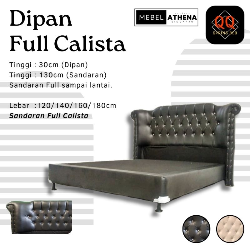 QQ Spring Bed Dipan Calista FULL 160x200cm rangka dipan alas matras kasur terbaik kayu kuat berlapis