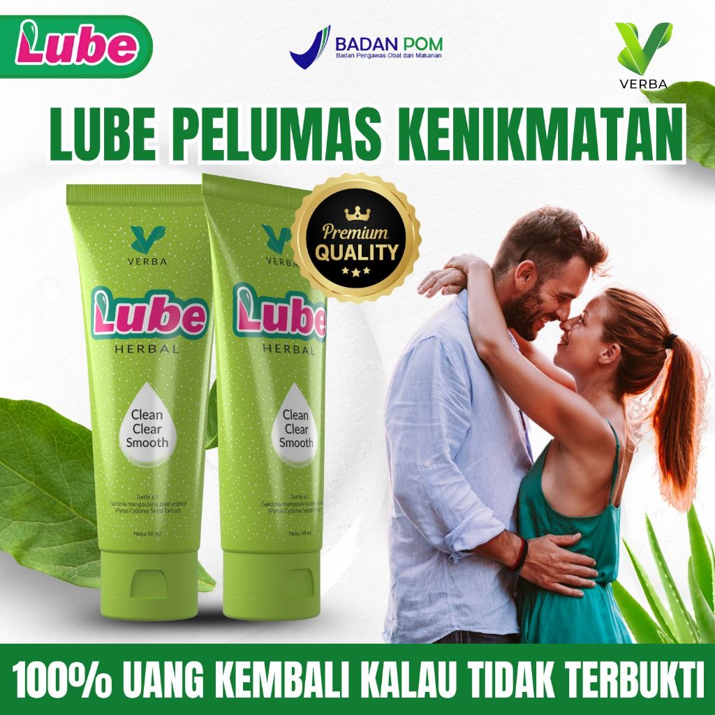 VERBA LUBE_Pelicin Pelumas Pria Wanita Licin Maksimal Tahan Lama Original Aman BPOM
