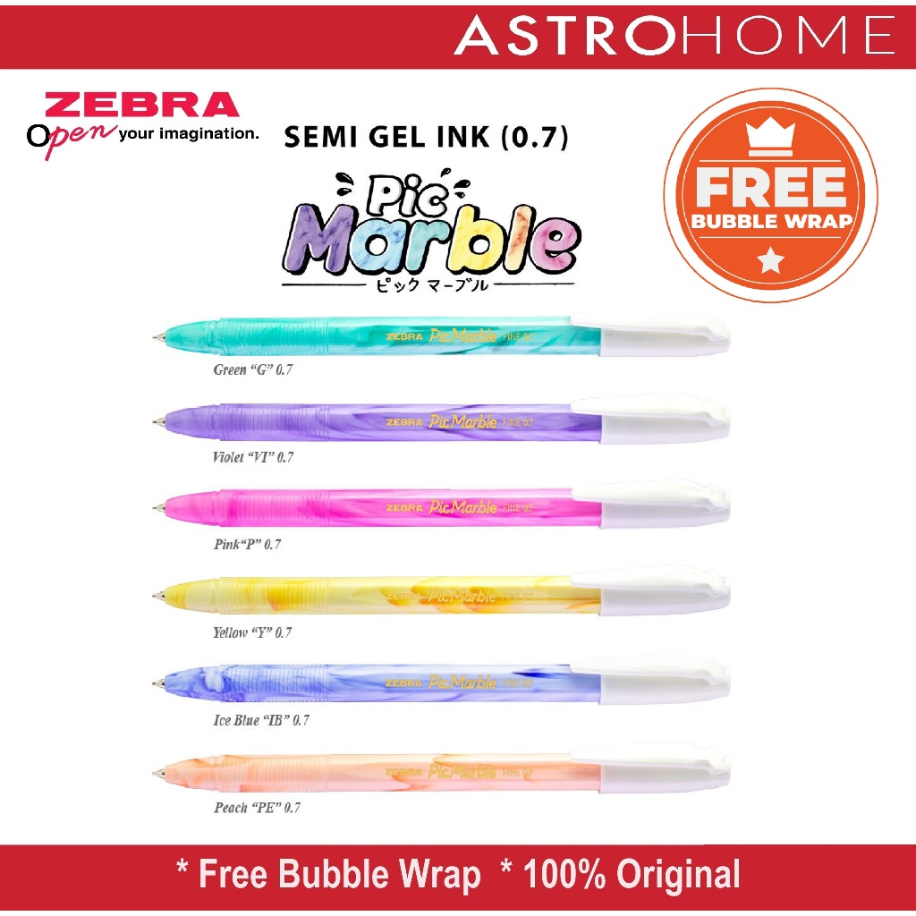 

Pulpen Ballpoint Bolpoin Pen Zebra Pic Marble Semi Gel Ink Ballpen 0.7 mm (1 pcs )