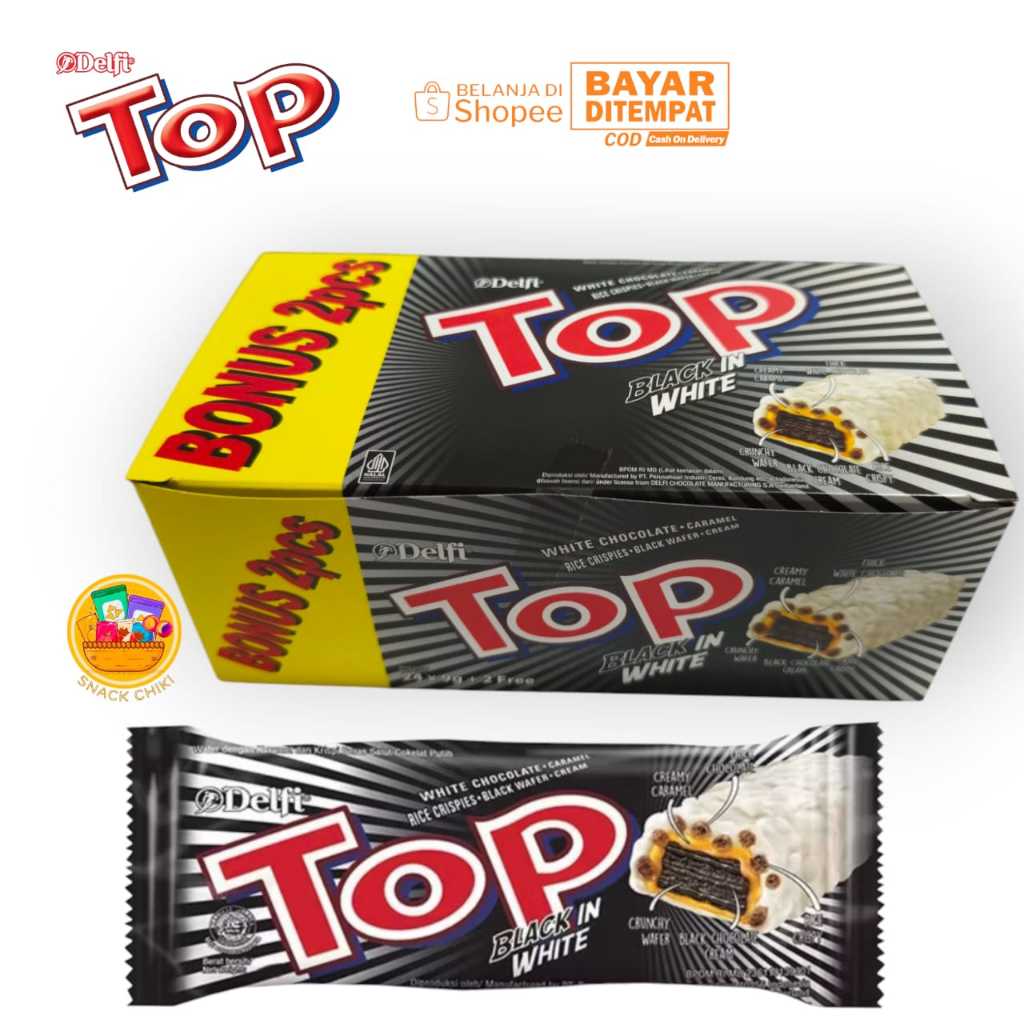 

TOP DELFII BLACK IN WHITE CREAM CARAMEL 1BOX 24 PCS