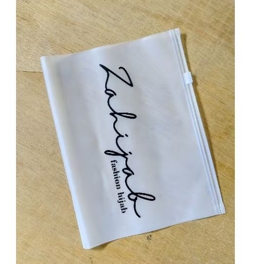 zipper bag custom hijab 100pcs,zipper scincare,kantong scincare,zipper kerudung,kantong kerudung,zip