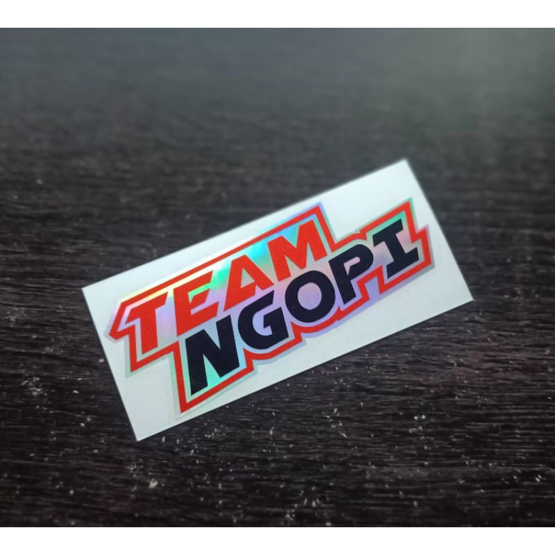 Stiker cutting TEAM NGOPI stiker motor stiker helm